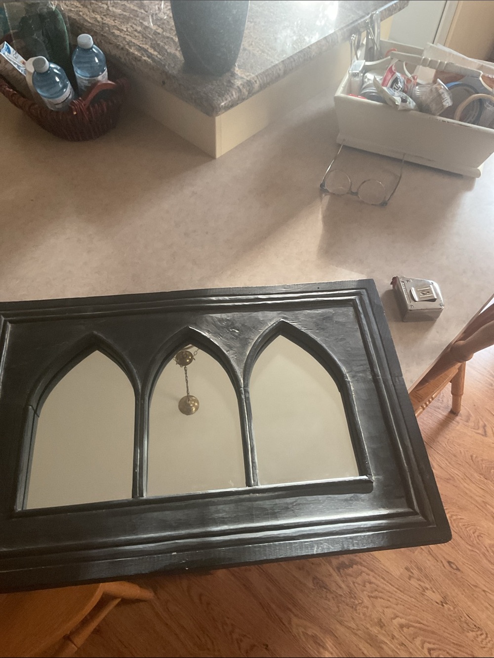 Black Gothic Arched Wall Mirror - Decorative Home Wall Decor - Picture 2 of 8